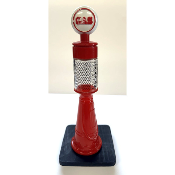 Vintage Avon "Remember When" RED Gas Pump After Shave Bottle Partial Deep Woods - Picture 1 of 7